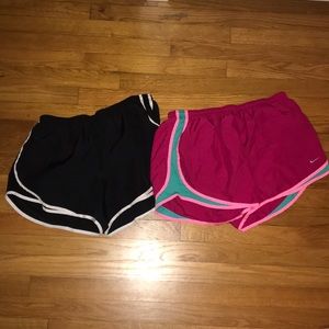 2 pair XL Nike shorts black and pink